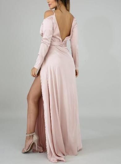 Silky Slit Maxi Dress Size: S