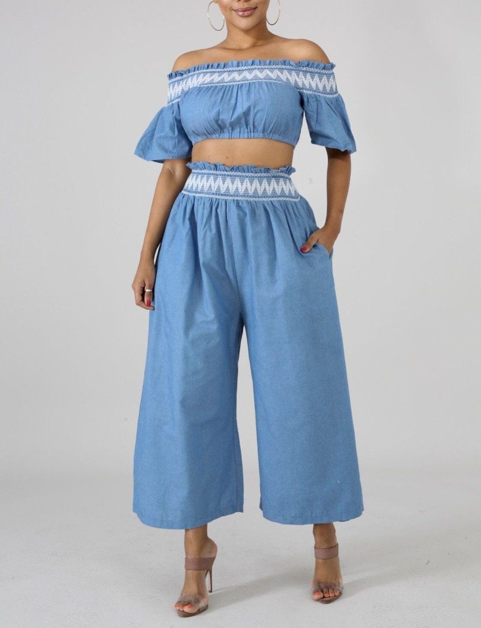 Multi Designer Readymade Pant With Printed Embroidery Work