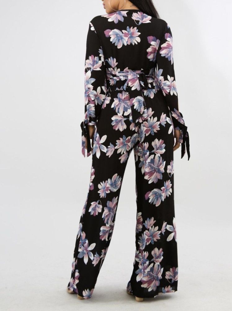 Floral Print Palazzo Pants Set Size: S