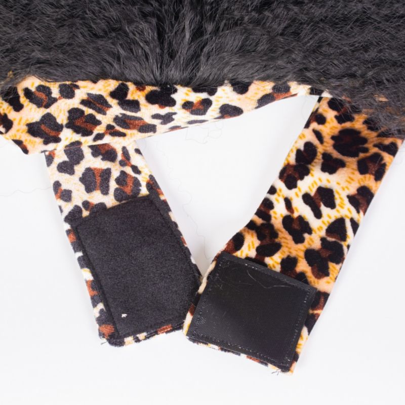 Black Synthetic Afro Style Leopard Headband Wig(Length:45 cm) SKU: 6571211