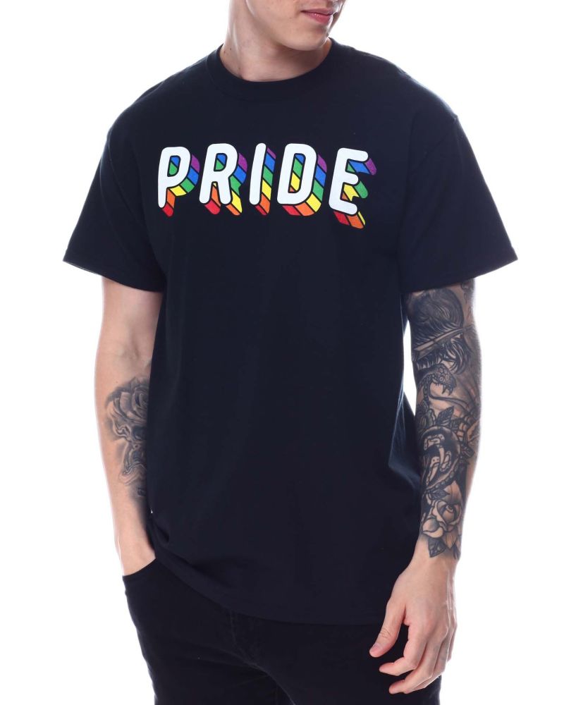 Pride Printed Black T-Shirt Size: L