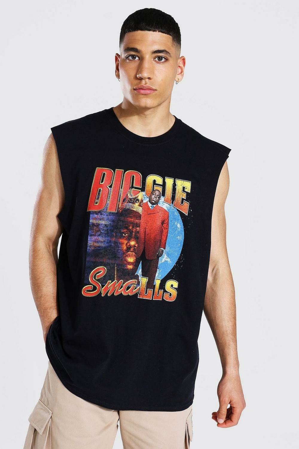  Oversized Biggie Split Black Tank Size: M