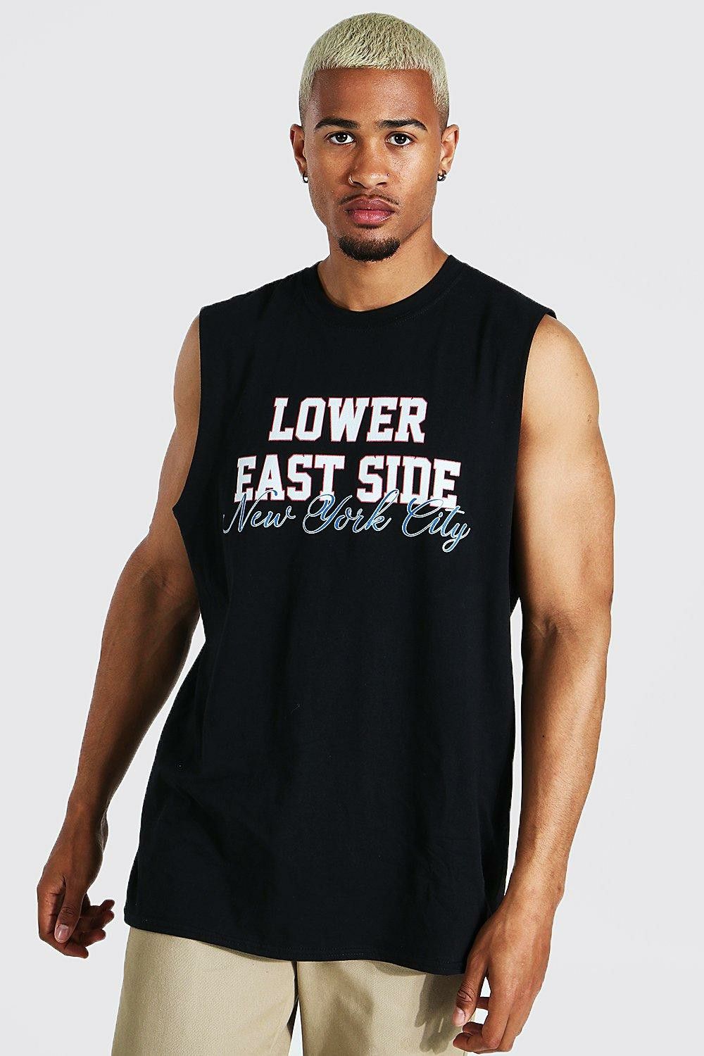 Black Oversized NYC Print Tank Size: S