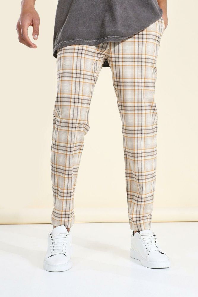  Slim Check Cropped Smart Trouser Size: 32
