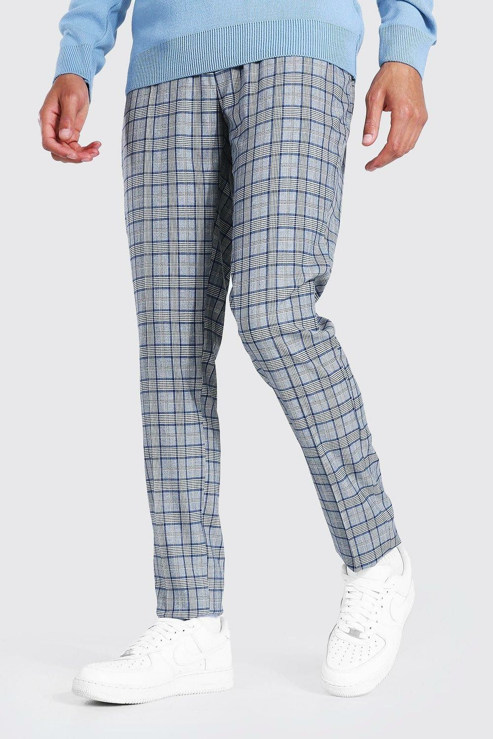 Grey Skinny Smart Check Trouser Size: 36