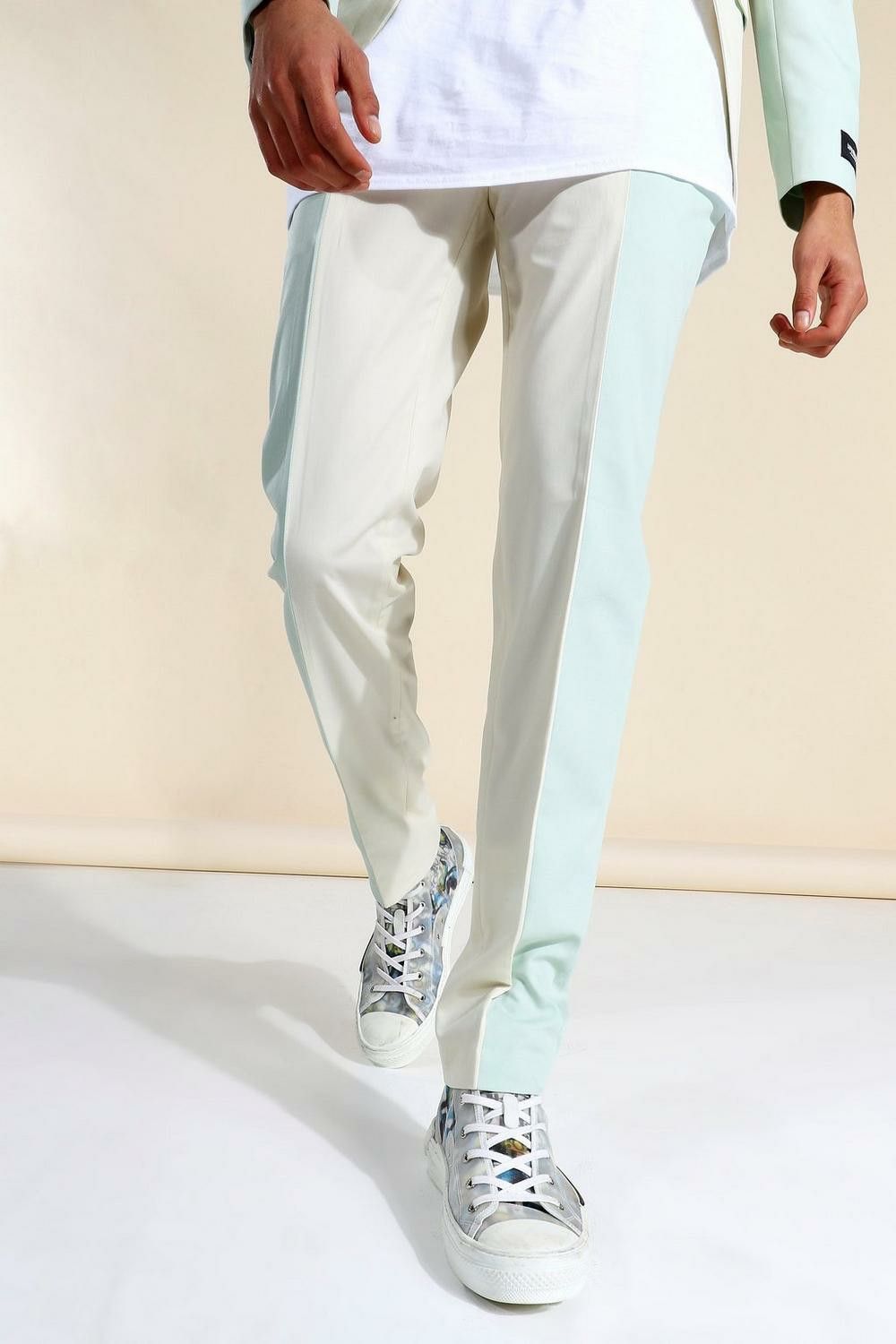 Men Cotton Linen Look Baggy Trousers Summer Casual Beach Wide Leg Elastic  Waist Pants | Fruugo KR