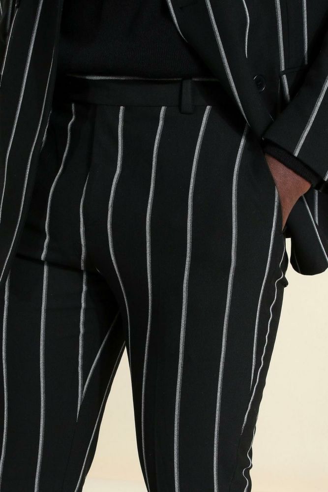  Skinny Fit Wide Set Stripe Suit Trouser Size: 32