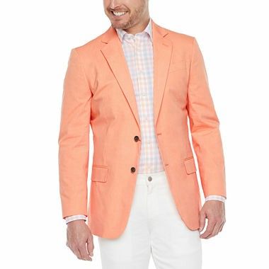 Peach Classic Fit Sport Jacket Size: 2XL