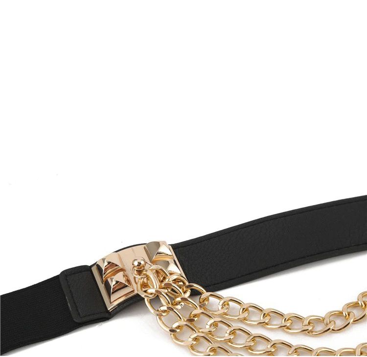 Fashion Black/Gold Chain Waistband Belt Size: Belt Length: 75cm
