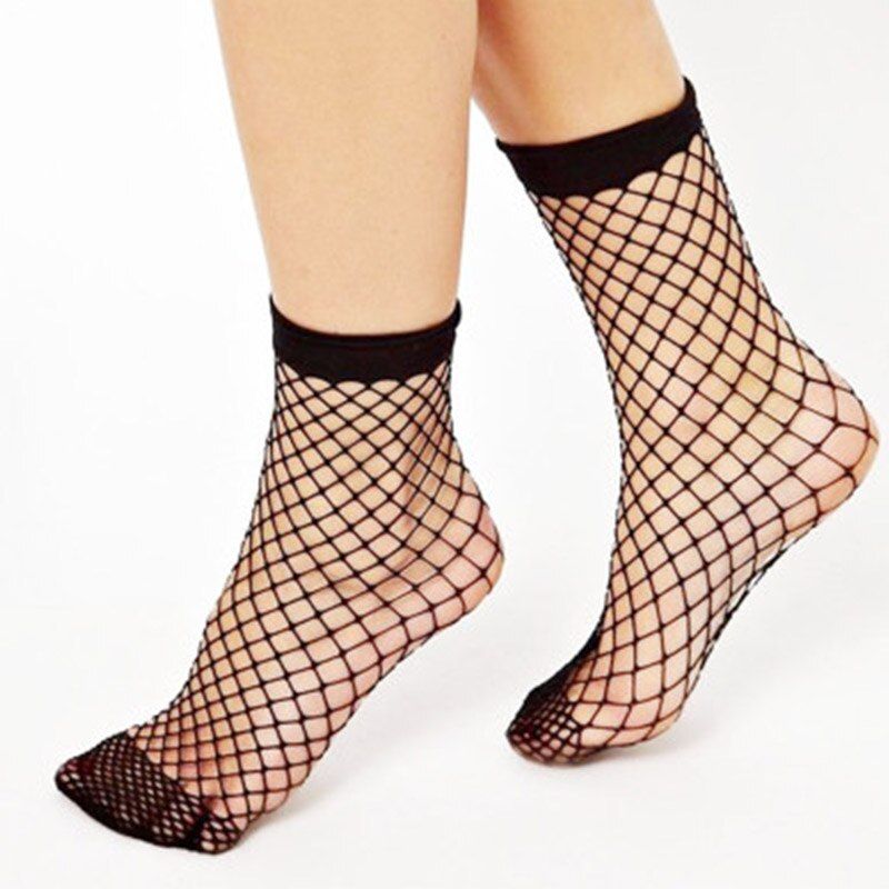 Black Mesh Fishnet Socks Size: OS