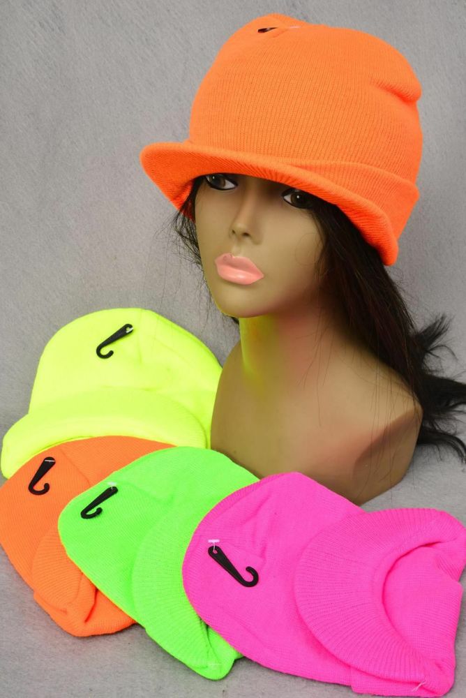 Fashion Knitted Neon Hat Choose Colors