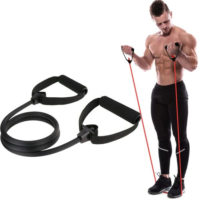 Black Cross Fit Resistance Band Fitness Equipment