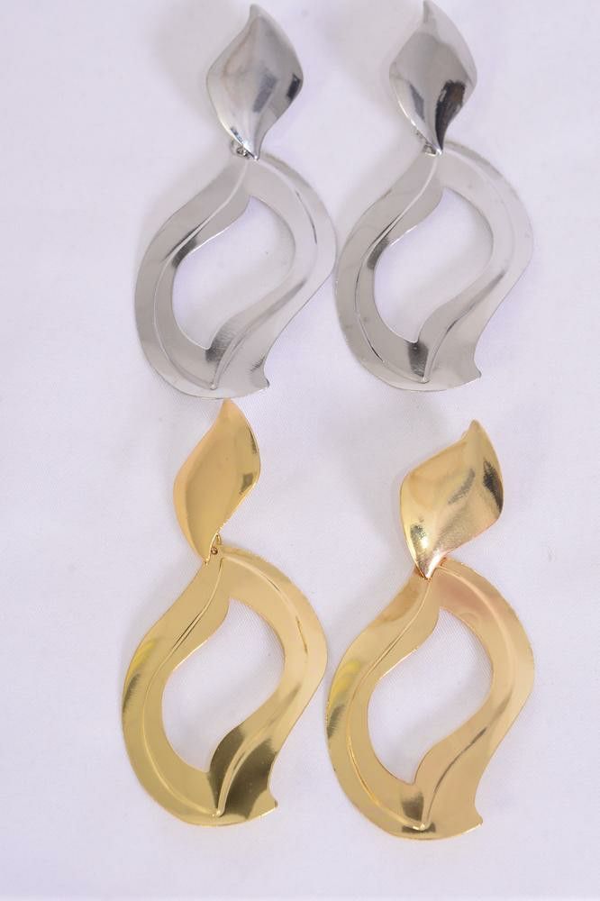 (ON SALE) Metal Dangle Silver/Gold Earrings