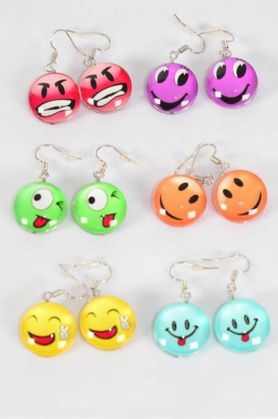 Emoji Smiley Face Double Sided Earrings