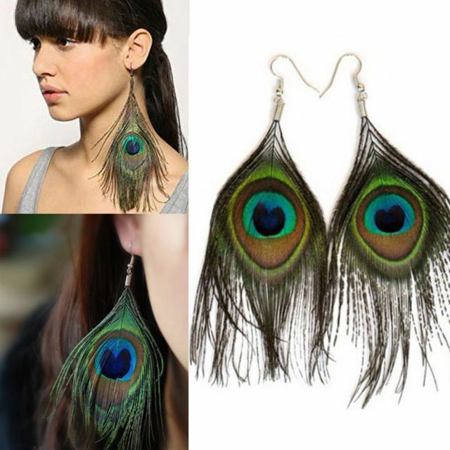 Peacock Feathers Fashion Earrings 