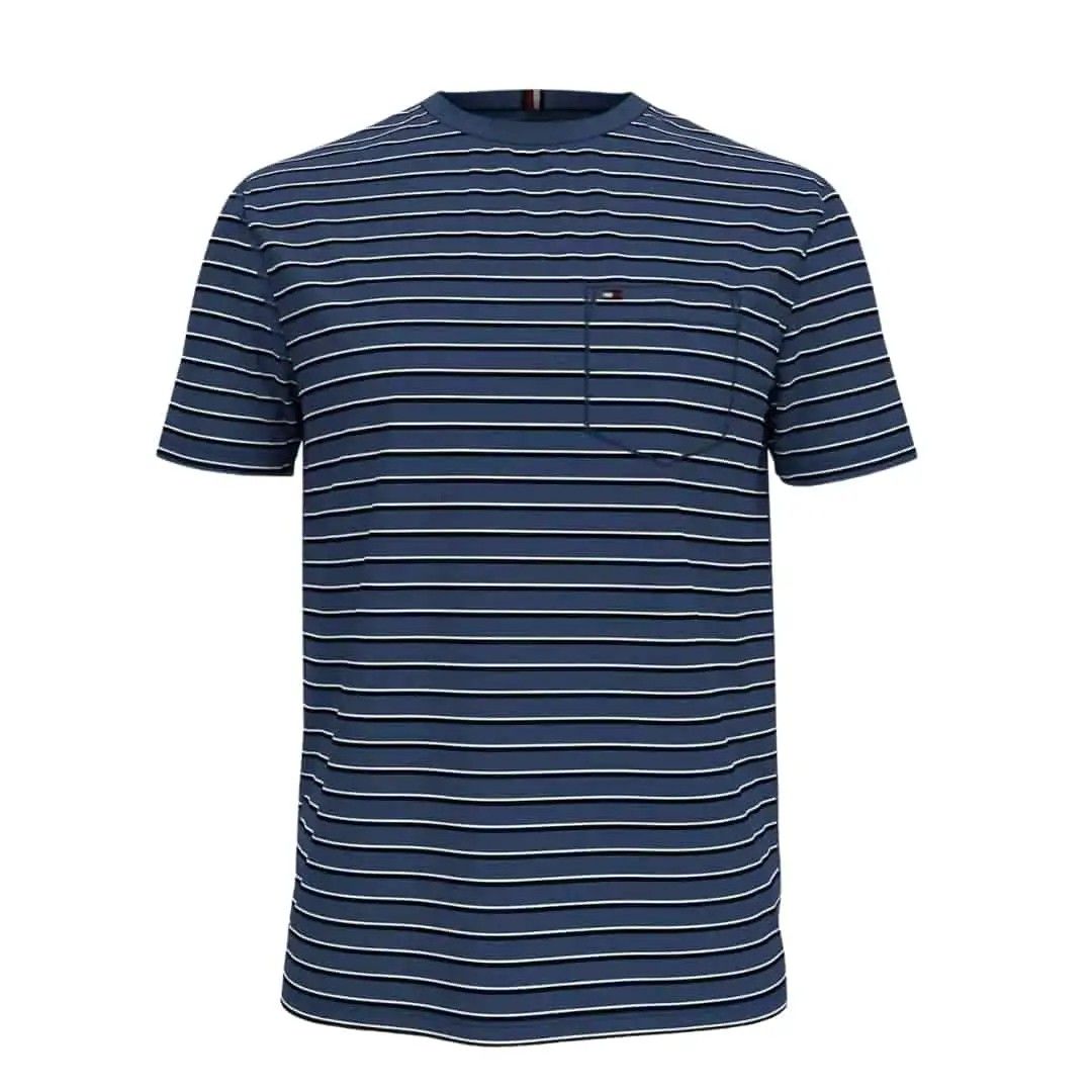 Tommy Hilfiger Blue Stripe T-Shirt Size: XS