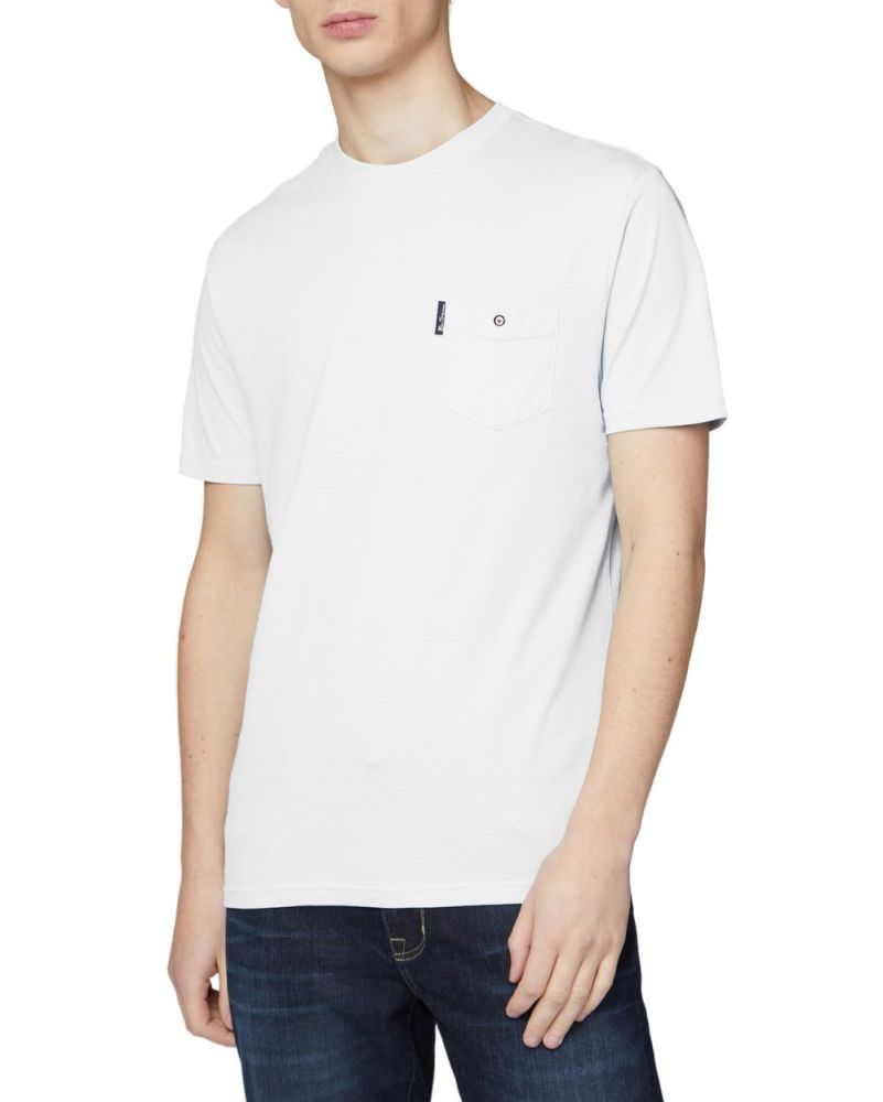 White Organic Cotton Signature Pocket Tee Size: M