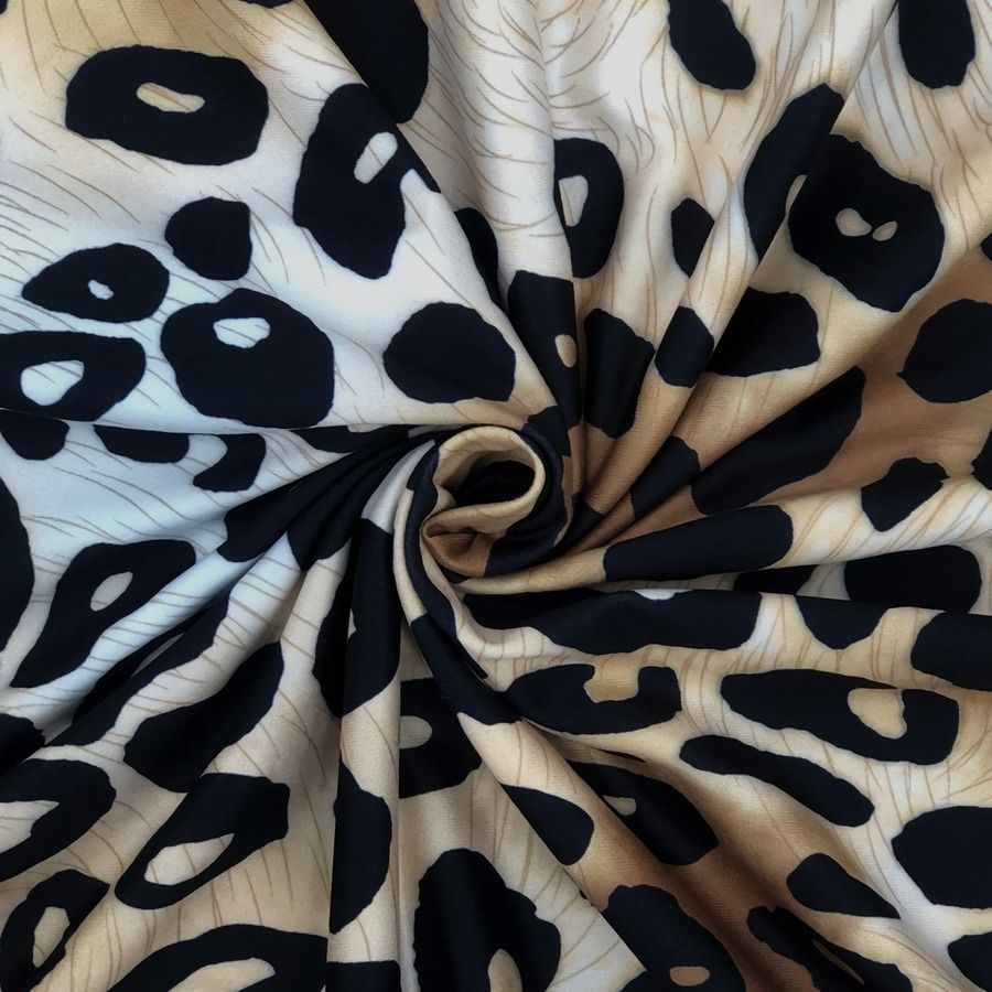 F079 Belted Leopard Print Stretch Loose Fit Dress Size: 2XL