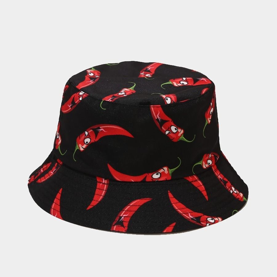 Chili Printed Outdoor Bucket Hat Size: OS