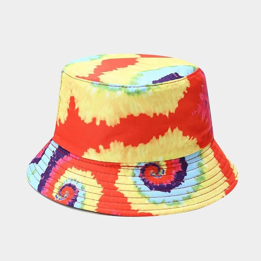 Yellow Rainbow Double-Sided Printed Bucket Hat Size: OS