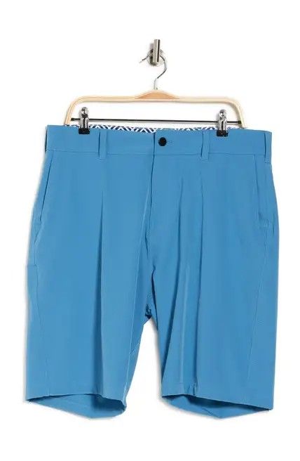 Satin Shady Blue Multi-Functional Shorts Size: 30