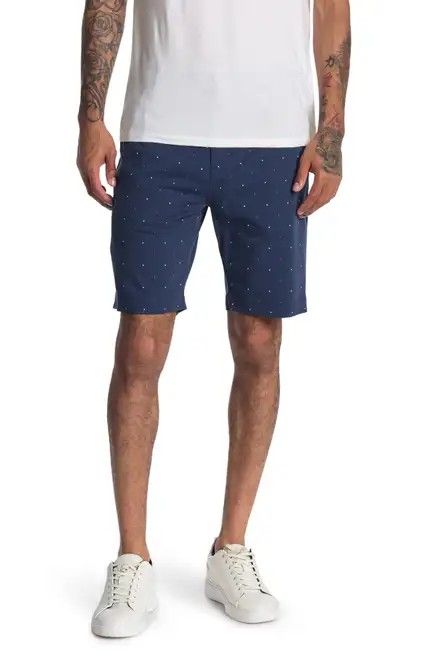 Mini Star Print Navy Blue Shorts Size: 38