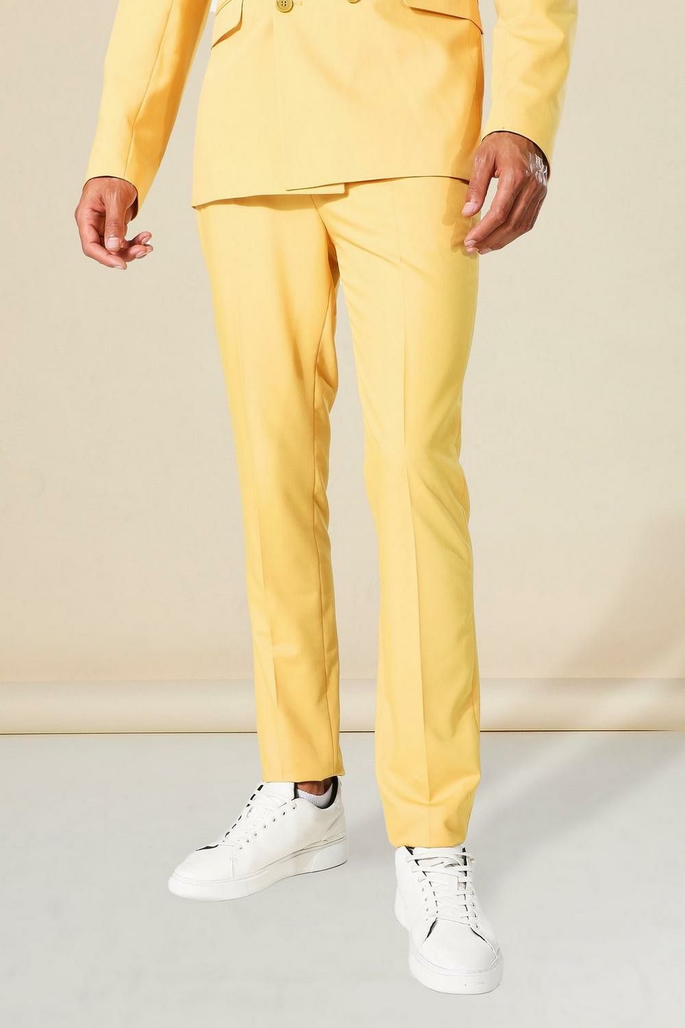  Mustard Skinny Fit Smart Trouser Size: 42