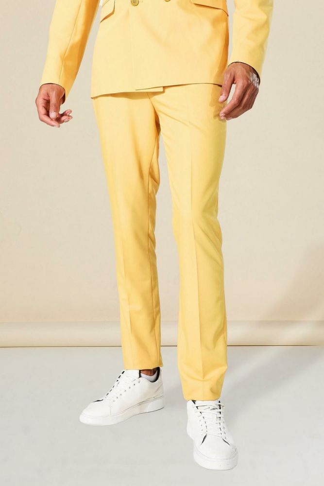  Mustard Skinny Fit Tall Smart Suit Trouser Size: 34