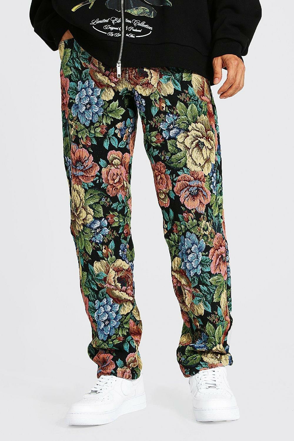 Floral Printed Relaxed Fit Pants Size: 28