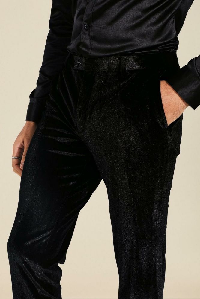 Velvet Super Skinny Black Trousers Size: 34 Code: P67851