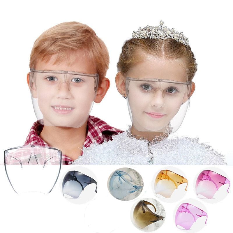 Kids Protective Shield Full Face Colorful/Transparent Mask 