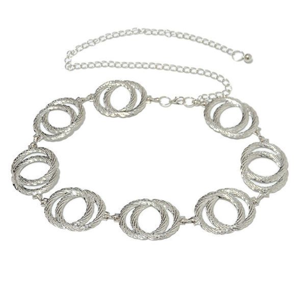 Fashion Silver Metal Ring Belt