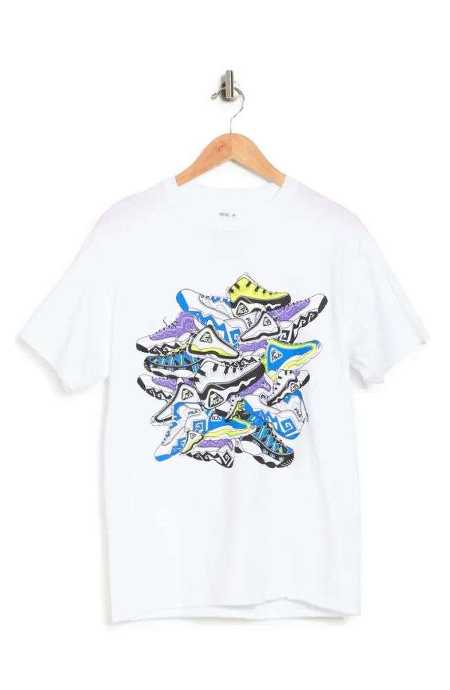 White Shoe Tower Graphic Print T-Shirt Size: S