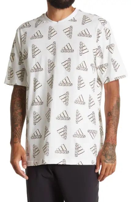 Adidas Essentials Loose Giant Logo Tee Size: S