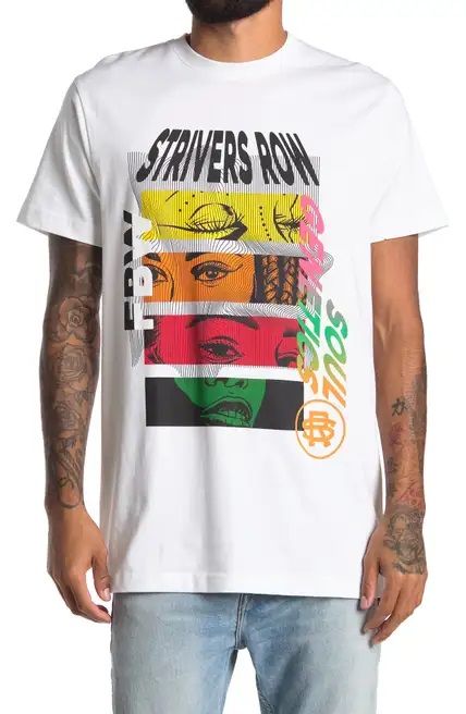 White Printed Graphic T-Shirt Size: 1XL