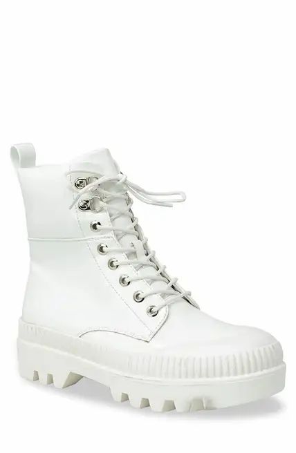 White Patent Combat Boots Size: 7M