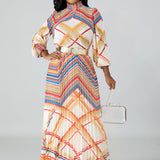 Chevron Sheer Skirt Set Size: S