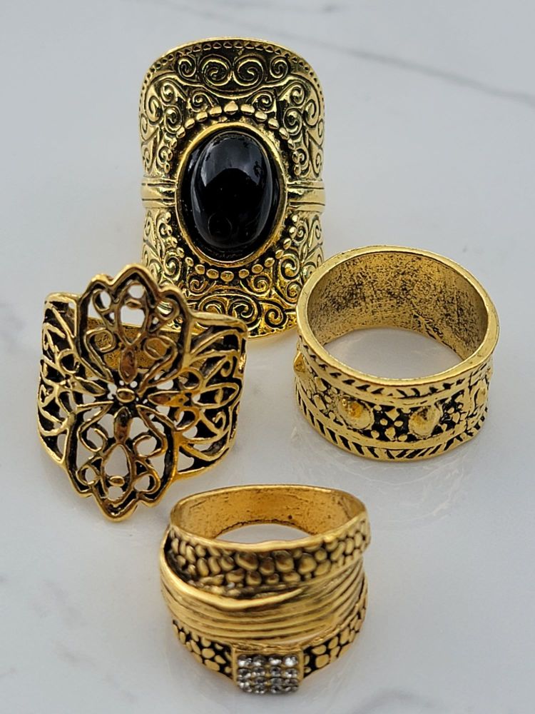 7-Pc Gold Plated Ring Set #Z32