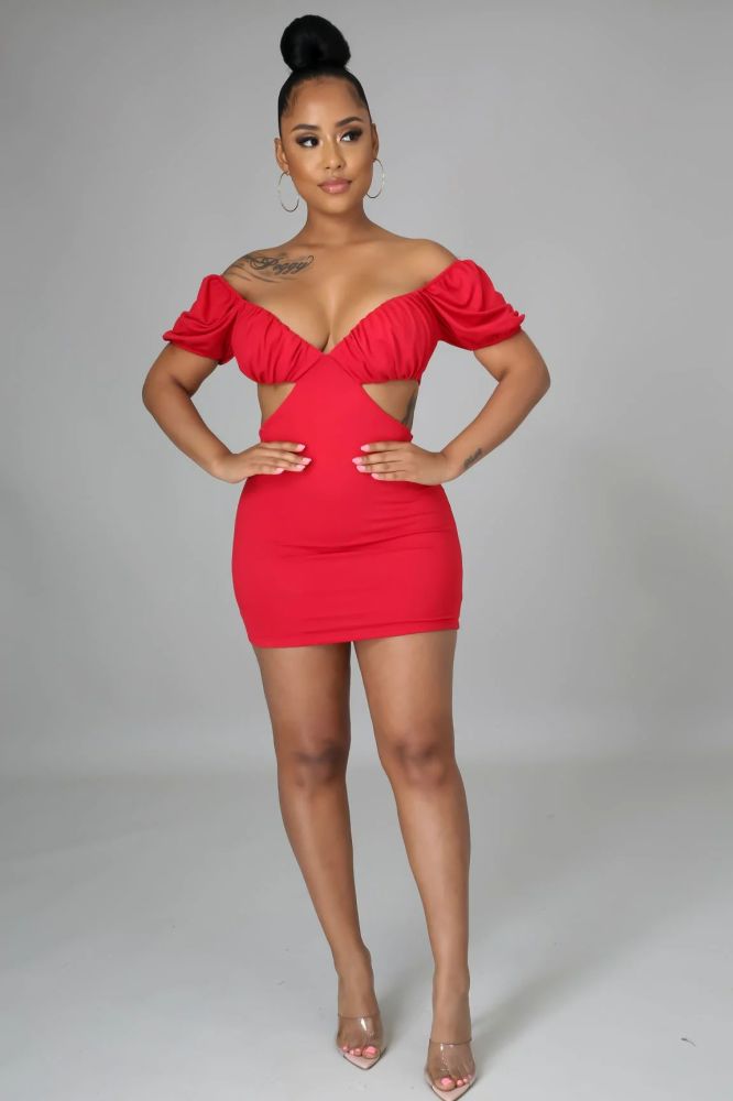 Red Finest Sexy Dress #B9090 Size: M