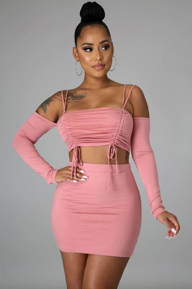 Pink No One Better Than Me Skirt Set Size: M