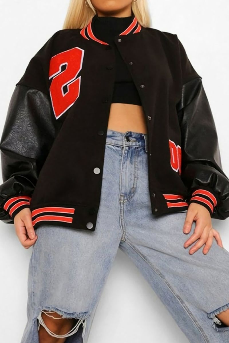 Patchwork baseball jacket new arrivals