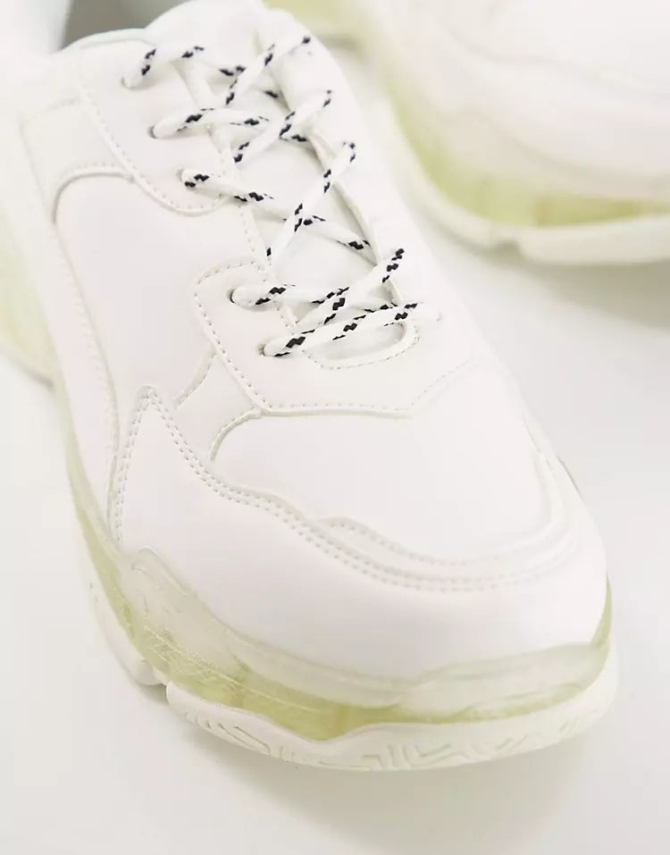 White Loaded Sneakers Size: 10