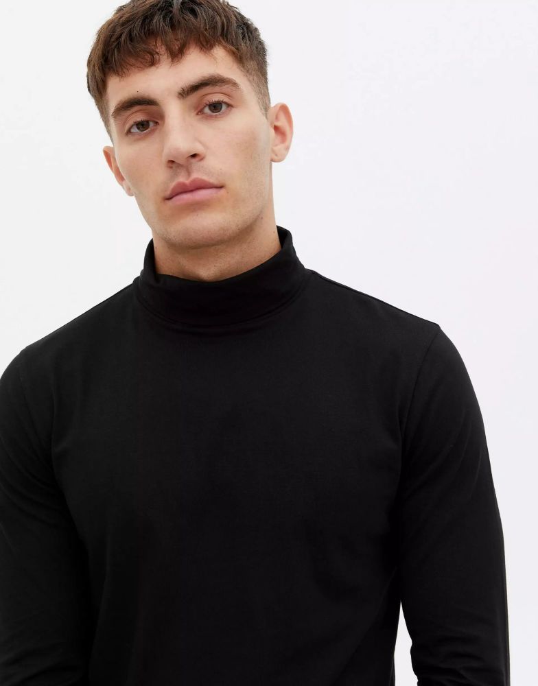 Black Long Sleeve Turtleneck Shirt Size: S