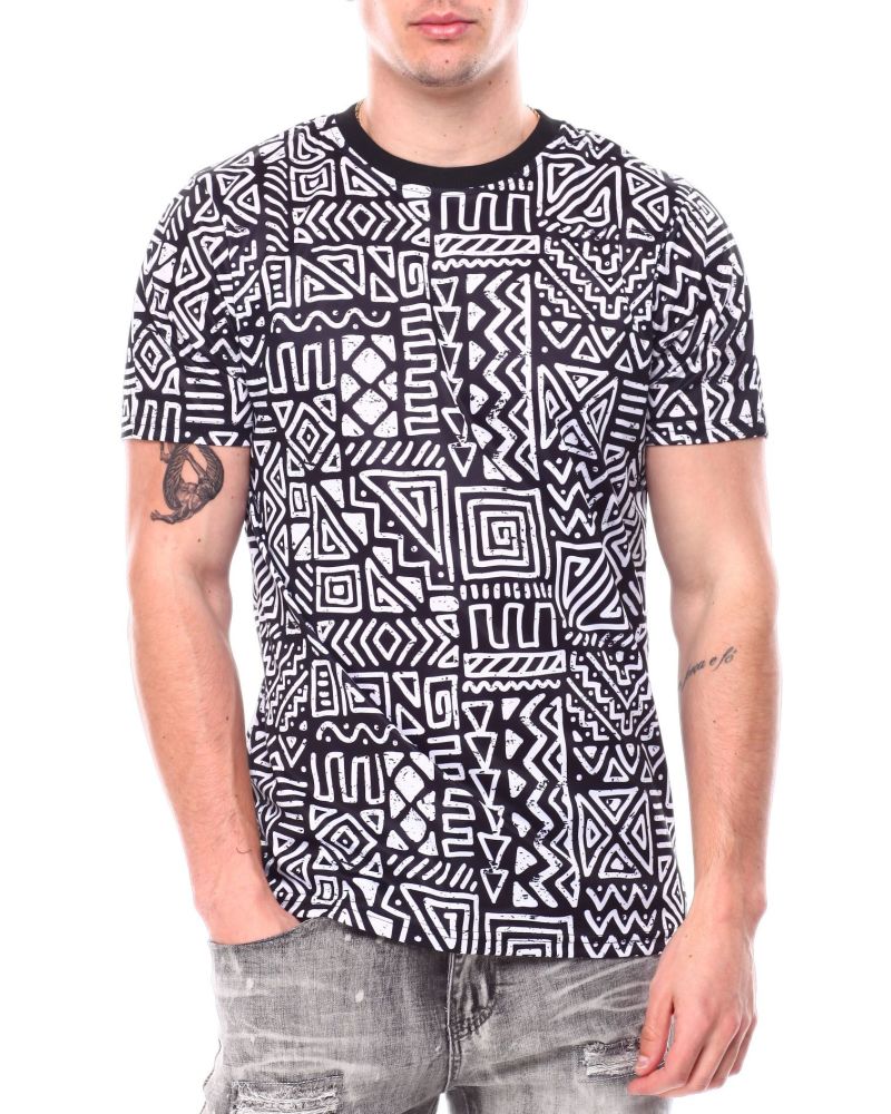 Black/White Aztec Print Tee Size: S