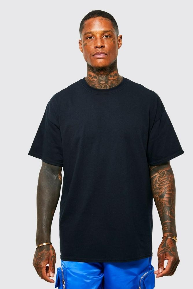 Oversized Tupac Doodle Print License Black T-shirt Size: L