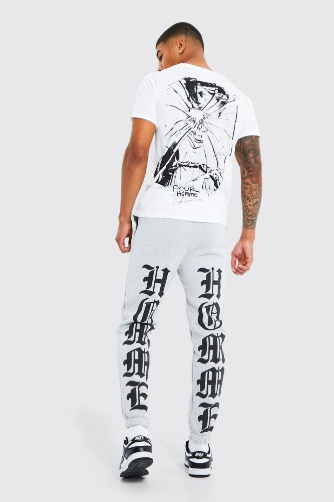 White Homme Statue Graphic T-shirt Size: M