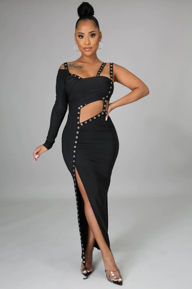 Black Valentina Sexy Dress #A89DF Size: S