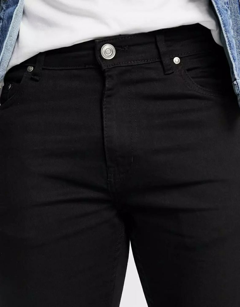 #JK980 Stretch Skinny Black Carrot Fit Jeans Size: W36 L34