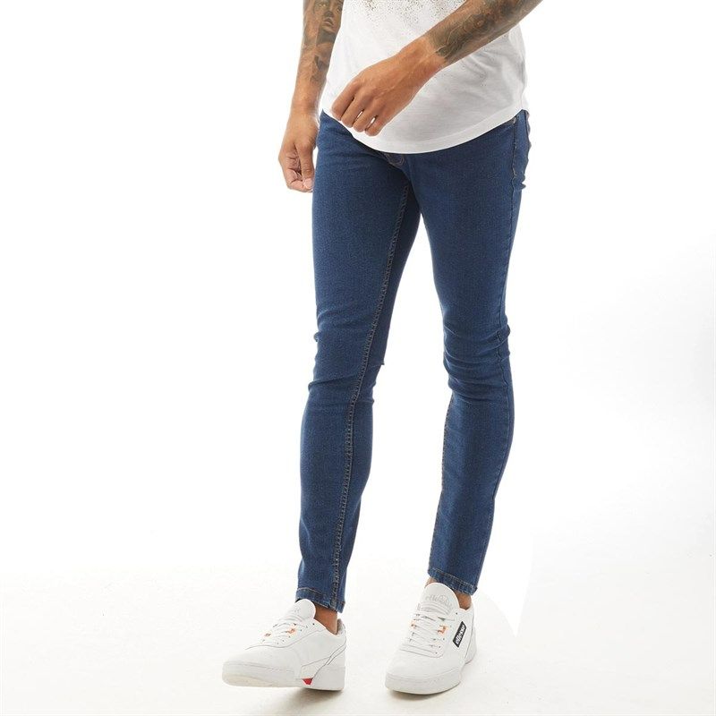 #R56748 Blue Wash Spray-On Skinny Fit Jeans Size: W36 L32