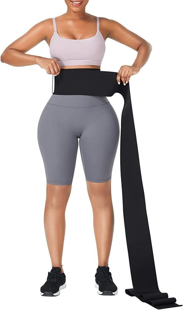 Black Tummy Shapewear Bandage Body Waist Wrap Trainer Belt